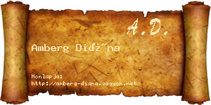 Amberg Diána névjegykártya
